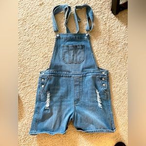 Judy Blue Short Overalls Large NWOT